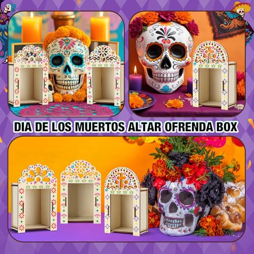 DIY Day of the Dead Shadow Box Kit with Paint & Gems for Ofrenda Decor