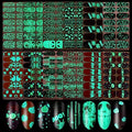 Halloween Luminous Nail Wraps - 12 Sheets with Glitter Skeleton Ghost Pumpkins - Stylish Style