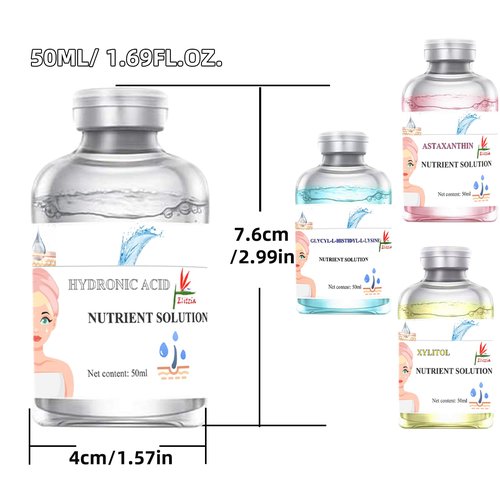 Elitzia Oxygen Facial Machine Oxygen Infusion Device Oxygen Sprayer Facial Nutrient Solution Set SPA Skincare Facial Machine Anti Aging Beauty Salon Machine 1.69fl.oz Per Bottle