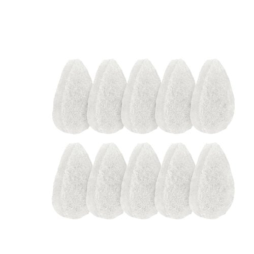 10 Pack - VerdeVida Facial Sponge/Face Scrubber, Buff Puf Style Pads, Deep Cleansing & Exfoliating, White