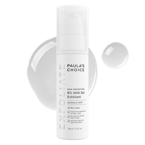 Paula's Choice AHA Exfoliant - 8% Glycolic Acid Gel for Gentle Face Exfoliation | Fragrance-Free, All Skin Types