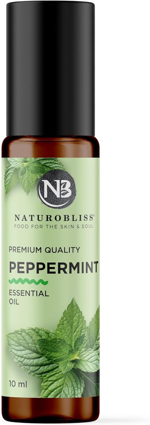 NaturoBliss Peppermint Essential Oil Roll-On - Refreshing Aromatherapy, 10 ml