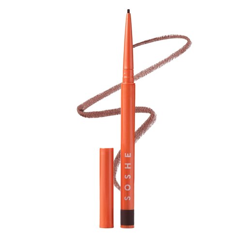 SOSHE Beauty - Waterproof Precision Eyeliner | 1.5mm Smudge-Proof Gel Liner | Easy Refills in Lovesick Burgundy Brown