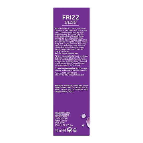 John Frieda Frizz-Ease Extra Strength 6 Effect Serum, 1.69 Ounce (3 Pack)