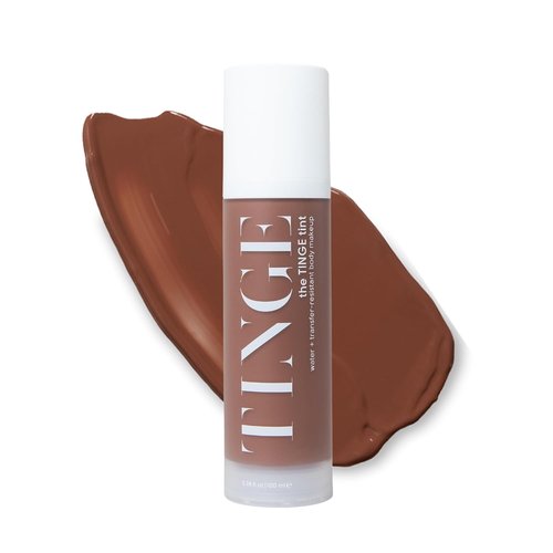 Tinge Body Makeup - Water & Transfer Resistant Cream for All Skin Types | Medium Coverage, 3.38 Fl Oz - Deep Cool