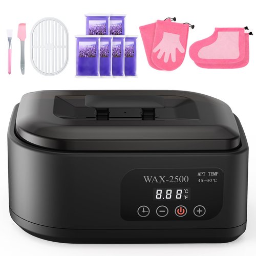 Paraffin Wax Machine for Hands and Feet–Paraffin Wax Warmer with Auto-Timer and Keep Warm Mode, Paraffin Wax Bath Moisturizing Kit for Arthritis, Skin Hydration, Relax Muscles-Black