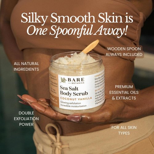 Bare Botanics Body Scrub - Himalayan Lavender Citrus Salt Scrub 24 oz | Naturally Scented & Cruelty-Free Exfoliator