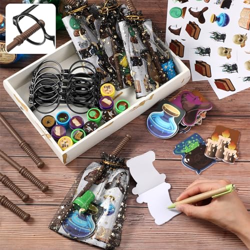 Wizard Party Favors Set - Wand Pencils, Notebooks, Gift Bags - 72 Pieces - Variation of 72 / Wand
