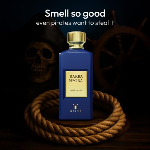 Merve Barba Negra Premium Long-Lasting Unisex Fragrance - Citrus, Fruity & Ambery Musk | 3.4 Ounces