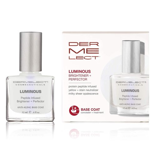 Dermelect Cosmeceuticals Luminous Nail Brightening Treatment - Dual Action Anti-Aging Formula for Damaged Nails, 0.4 oz