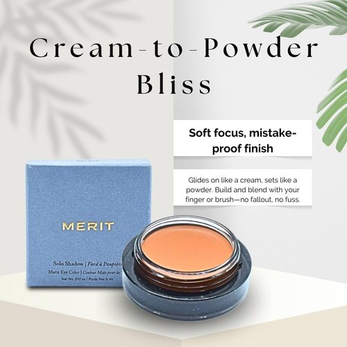 MERIT Solo Shadow Cream-to-Powder Eyeshadow - Soft Matte Finish in Vachetta Shade