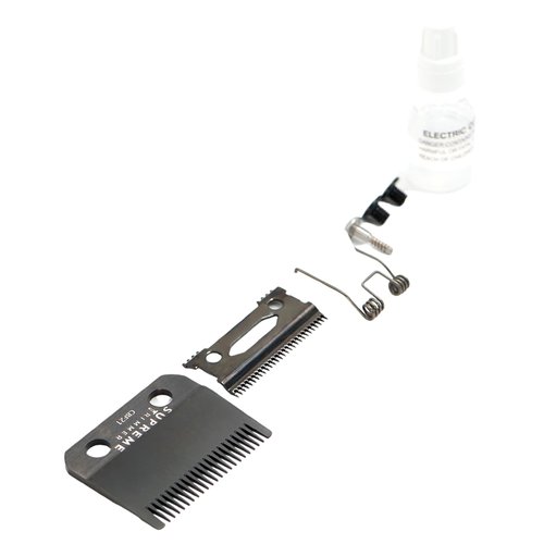Supreme Trimmer DLC Coated Steel Replacement Blade CBF21 | Fade Blade for Darkstar72 & Most Hair Clippers | Black