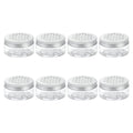 HARFINGTON 8 Pcs Empty Scent Beads Storage Container 3oz/80ml Air Freshener Tins Round Refillable Spice Containers Plastic Jars Sample for Travel Storage