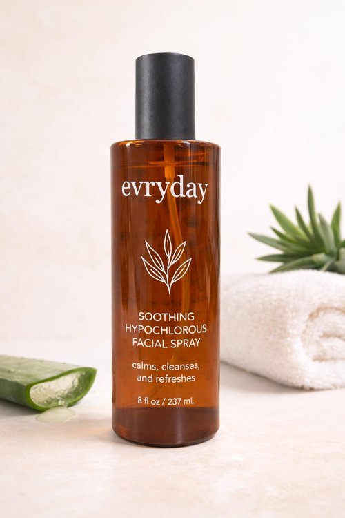 evryday™ Hypochlorous Acid Spray for Face and Body 8oz | Gentle Facial Hydration Mist for Sensitive, Irritated and Acne-Prone Complexions | pH-Balanced Daily Toner & Piercing Care Support