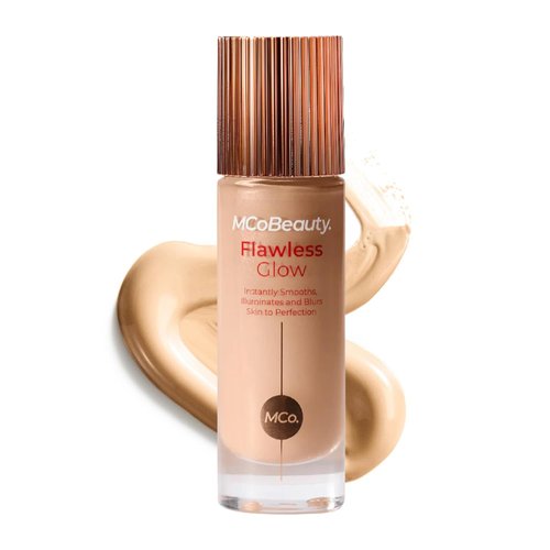 MCoBeauty Flawless Glow Luminous Skin Filter - 4-in-1 Primer & Highlighter - Dewy Tint Face Makeup with Squalane & Vitamin E - Vegan & Cruelty Free