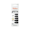 Sally Hansen Press-On Nails - Coffin Shape, Easy Application, Non-Damaging | 30 Nails & Accessories - Onyx-Pected