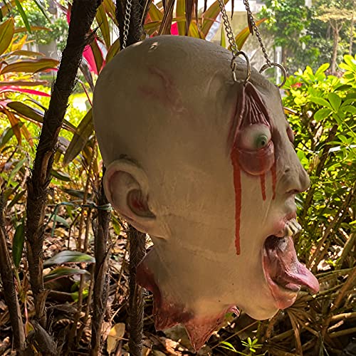 Halloween Zombie Head Decoration - Bloody Severed Head Prop - Variation A