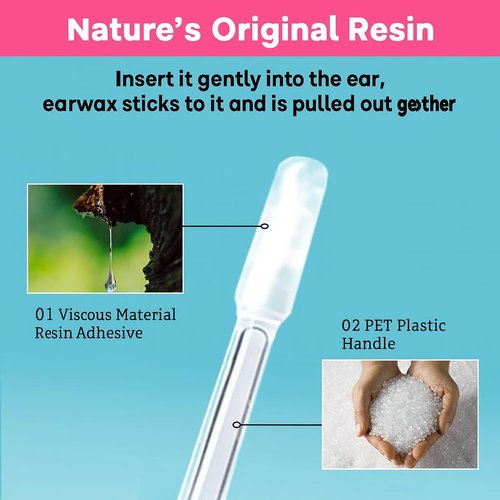 Adhesive Ear Cleaner Earwax Removal Tools, Reusable Sticky Ear Swabs, Washable Design, 24 Pack for Gentle Ear Cleaning (Olive Green)