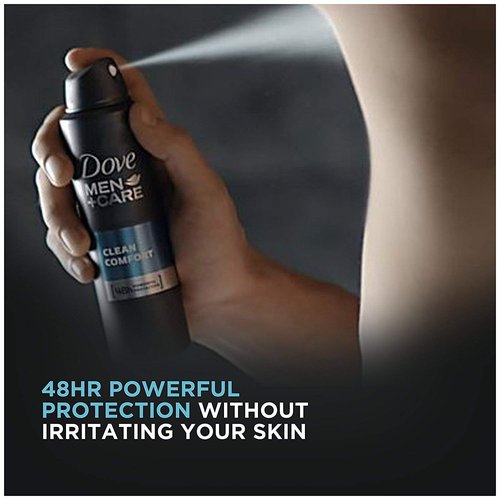 Dove Men + Care Dry Spray Antiperspirant, Clean Comfort 3.8 oz (Pack of 3)