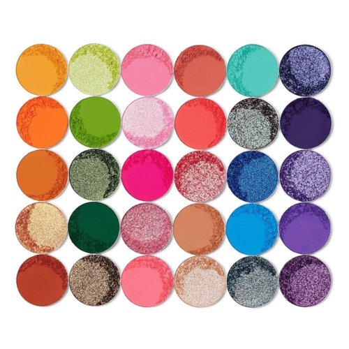 Juvia's Place Culture Palette - Vibrant Yellow, Green, Pink, Purple & Orange Shades | 30 Pigmented Eye Shadows