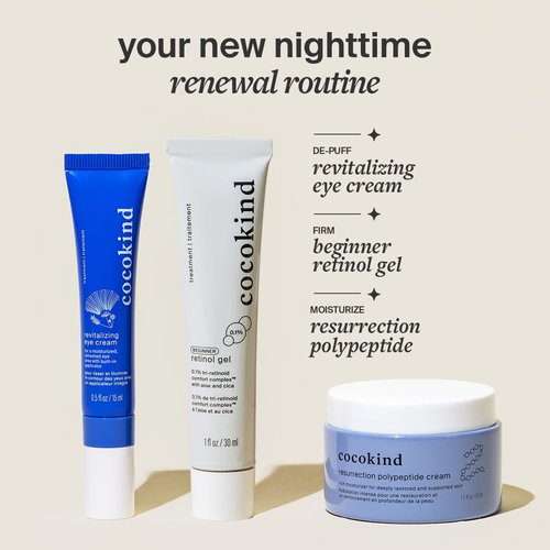 Cocokind Revitalizing Eye Cream - Depuff & Reduce Fine Lines | Hydrating with Cool Metal Applicator, 0.5 Fl Oz