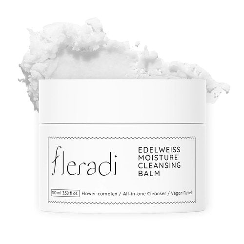 Edelweiss Cleansing Balm - Vegan Makeup Remover & Face Cleanser with Natural Flower Extracts | 3.38 fl oz