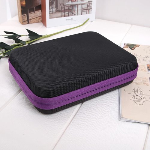 Rigute 63 Bottle EVA Essential Oils Organizer - Holds 1-3ml Bottles, Storage Holder Carrying Case, Traveling Bag with Foam Insert
