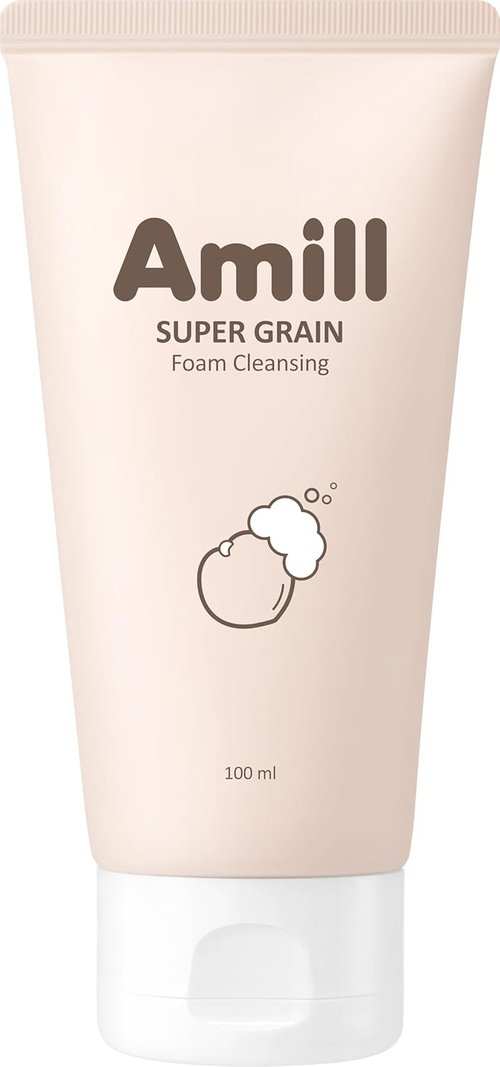 Amill Super Grain Foam Cleansing - Gentle Facial Cleanser with Multi-Grain Extracts | 100ml/3.39fl.oz