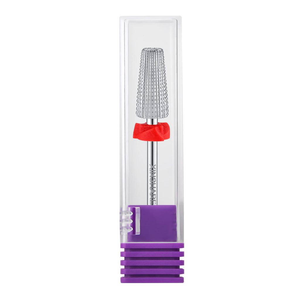Xinshare Nail Drill Bit Carbide 5 in 1 Multi-function Manicure Drill Bit 2 Way Rotate Use for Both Left and Right Handed, Fast Remove Acrylic or Hard Gel, Nail Drill Machine,Fine