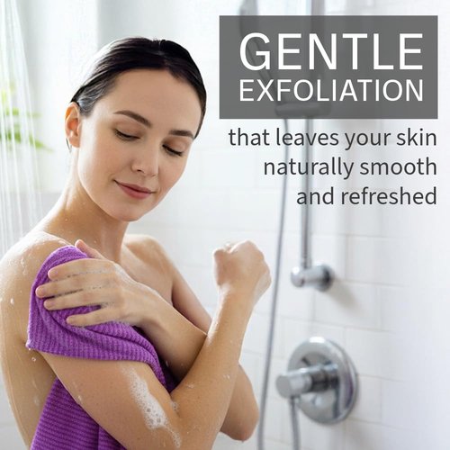 aisen Japan - Gentle Exfoliating Shower Towel, Ultra-Soft Japanese Nylon Body Scrubber, Long 47" Back Towel, Quick-Dry, Colorfast & Odor-Resistant, Made in Japan | Home & Spa (Purple)