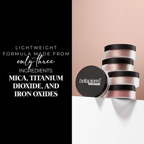 Bellapierre Mineral Blush - Lightweight Loose Powder Cheek Color with Warm Dewy Finish | Talc-Free, Hypoallergenic - 0.3 oz - Desert Rose