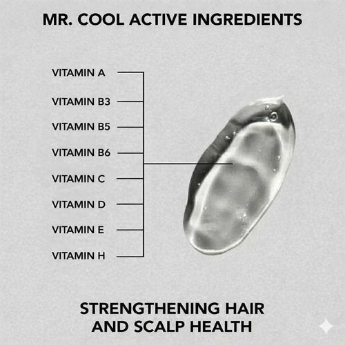Mr. Cool Hair Gel - Strong Hold & High Shine | Anti-Humidity, Alcohol-Free, 8 Fl Oz