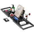 Yirilan Bamboo Bathtub Tray Caddy,Black