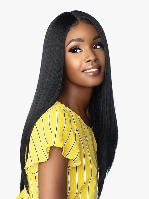 Sensationnel Dashly Lace Front Wig - Unit 10 Hand Tied Laceparting Ear to Ear Synthetic (1B OFFBLACK)