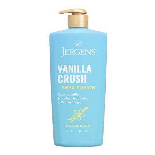 Jergens Shea Fusion Body Lotion - Moisturizing Vanilla Crush with Shea Butter & Vitamin E | 14 Fl Oz