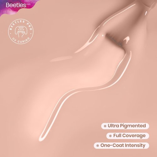 Beetles Pro Nude Gel Polish - Insecure but Pretty, 20ml Milky Pink Jelly Gel Polish Blush Pink, Professional Nail Tech Formula, High Pigment Soak Off UV LED Long Lasting