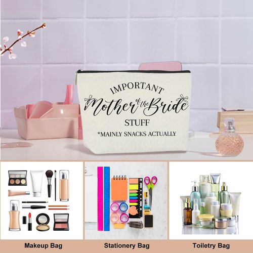 Mother of The Bride Gifts Wedding Gift Ideas Marriage Gifts Makeup Bag Cosmetic Bag for Women Female Friend Coworker Bridal Shower Wedding Gifts Just Married Gifts Newlywed Gift Married Couple Gifts