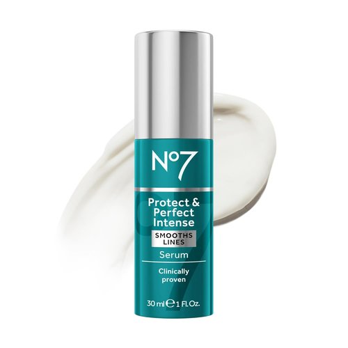 No7 Protect & Perfect Intense Advanced Serum - Anti-Aging Face Serum with Hyaluronic Acid & Matrix 3000+ Technology | 1 fl oz
