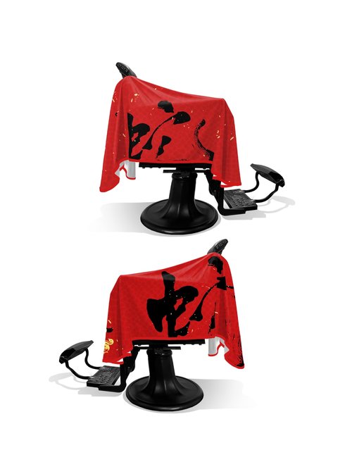 Illuzien Year of the Snake PRO Barber Cape, Hair Cut Cape, Water-Resistant Barber Accessories, Professional