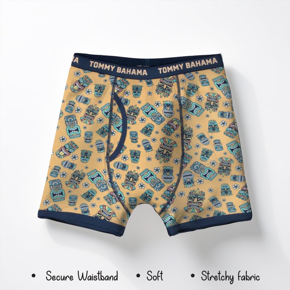 Tommy Bahama Boys Cotton Boxer Briefs - Soft, Tag-Free 5-Pack Underwear for Kids and Toddlers