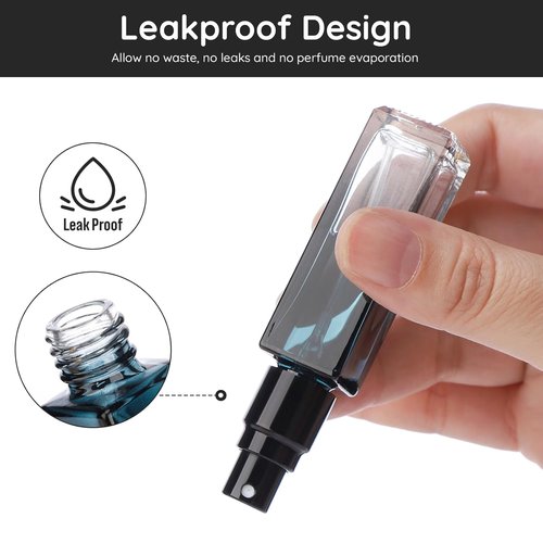 Segbeauty Travel Perfume Bottle Set - 5 Refillable 10ML Mini Glass Containers with Funnel & Pipette