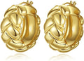 Skiennix 18K Gold Plated Chunky Hoop Earrings - Bold Statement Jewelry for Women
