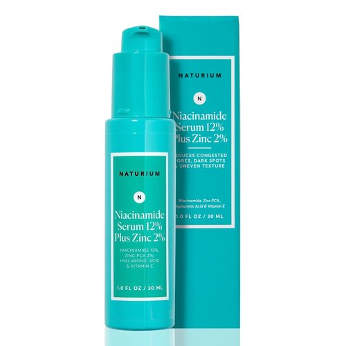 Naturium Niacinamide Face Serum 12% - Anti-Aging & Pore Minimizer with Zinc, 1 oz | Vegan & Cruelty-Free