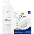 Dove Shampoo & Conditioner 2-in-1 + Beauty Bar Soap 8-Pack – Deep Hydration for Revitalizing Dry Hair and Skin (9-Piece Set)