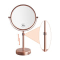 Nicesail Table Mirror 1X 10X Magnifying Mirror Double Sided, Makeup Mirror for Desk 360 Rotation 8 Inch Face Mirror, Matte Rose Gold