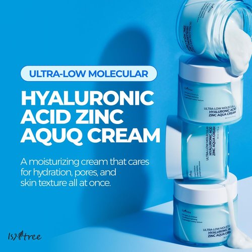 IsNtree Ultra-Low Molecular Hyaluronic Acid Cream - Hydrating & Cooling 80ml | Korean Skincare