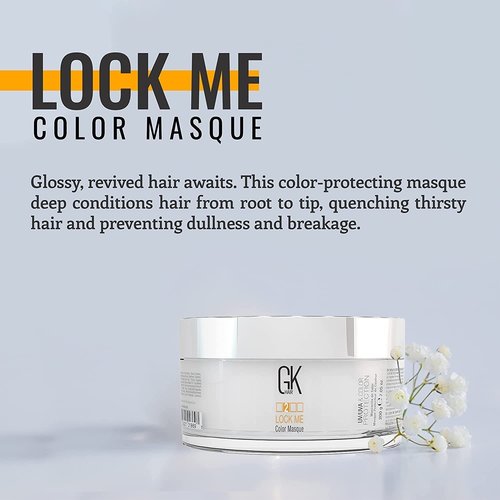 GK HAIR Hair Masque - Global Keratin Lock Me Deep Conditioner for Color Protection | 7.05 Fl Oz (200g)