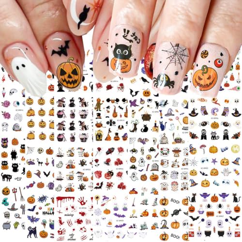 Halloween Nail Stickers Set - Ghost Spider Web Pumpkin Bat 30 Sheets - Variation of THIS listing: Halloween a