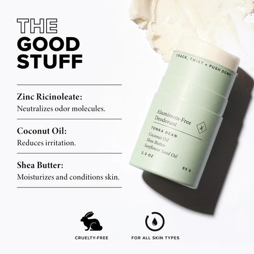 Blind Barber Aluminum-Free Deodorant - 98% Natural Men's Stick With Shea Butter & Coconut Oil - Odor-Fighting Tonka Bean Scent (2.3 oz)