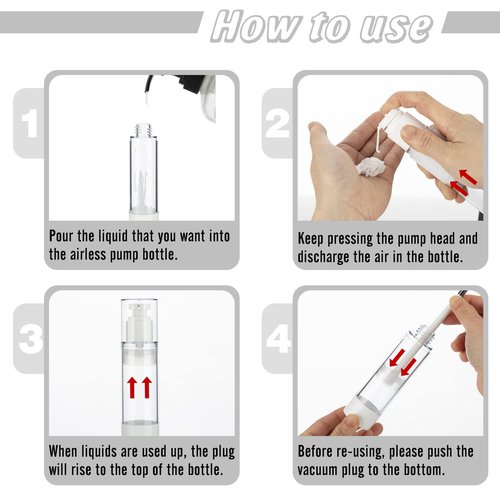 IFDGCTK 2.7OZ/80ML Clear Airless Pump Bottles, Lotion Dispenser Travel with Pump, Vacuum Plastic Travel Size Lotion Bottle for Foundation, Creams, Cosmetic(3 Pack)